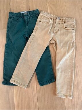 Zara Bundle- Slim Jeans in Teal and Tan
